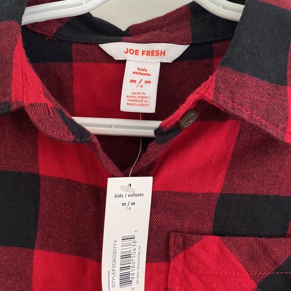 Joe Fresh girls flannel top - Picture 2 of 3